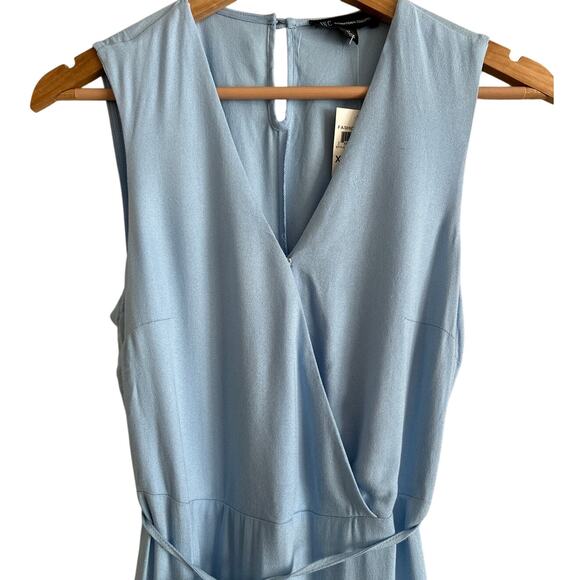 INC International Concepts‎ XS Blue Tiered Belted Dress NWT - Picture 2 of 7